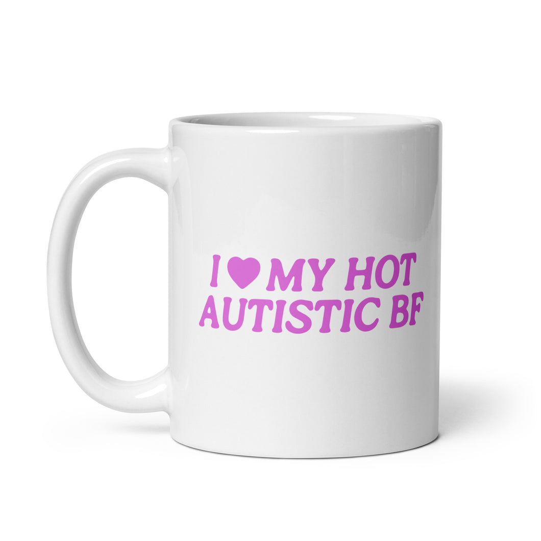 i <3 my hot autistic bf mug